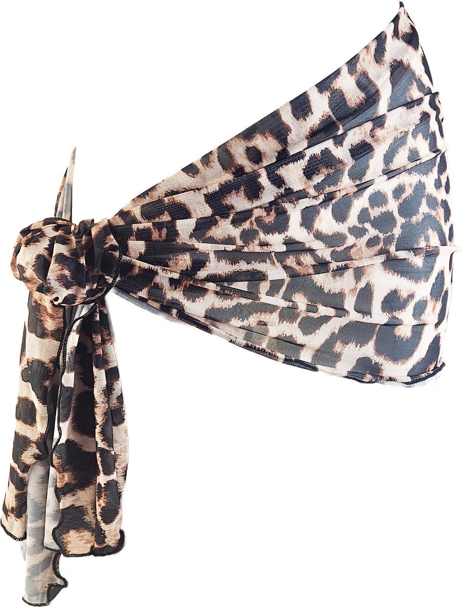 BamBella® - Sjaal - Bolero - Panterprint zwart Dierenprint panter stof Strand
