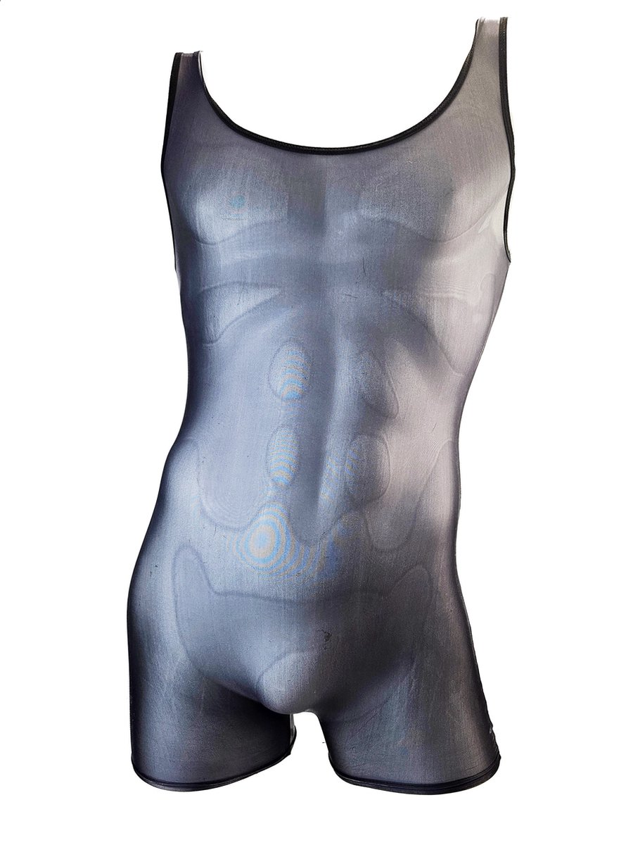BamBella® - Erotische Panty pak man - Zwart - Mannenpanty - bodysuit kant bodysuit heren lingerie ondergoed