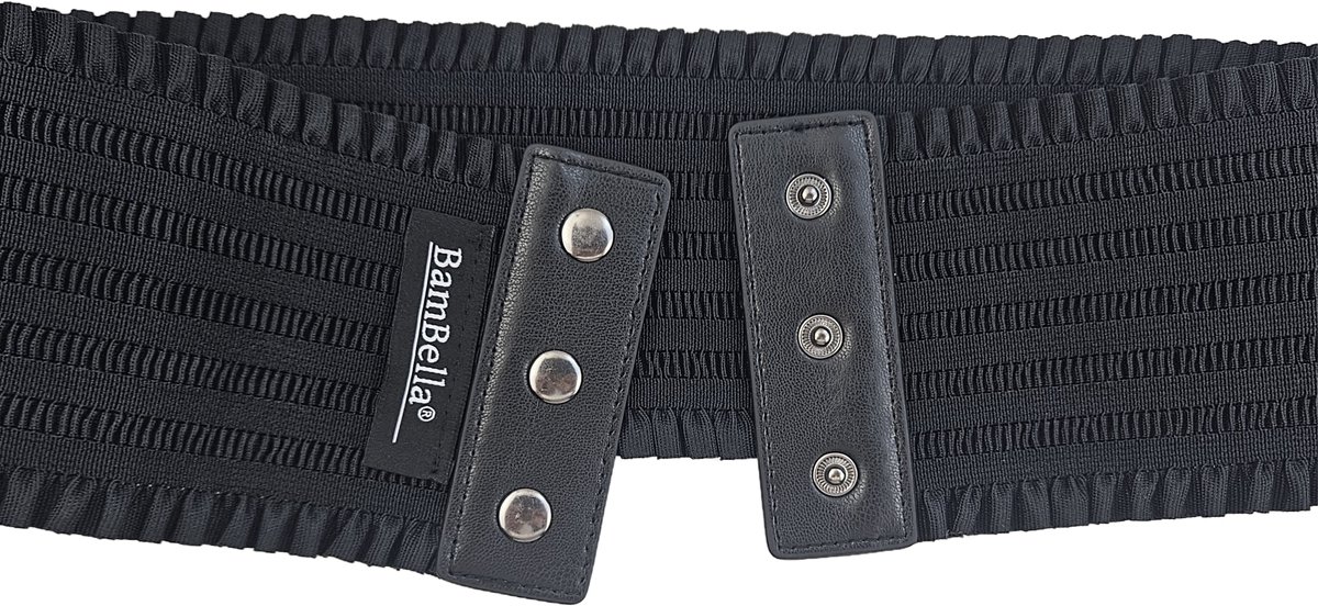BamBella ® - Riem Maat Onesize - Zwart Mode Body Gothic Goth taille riem zwart met korset belt