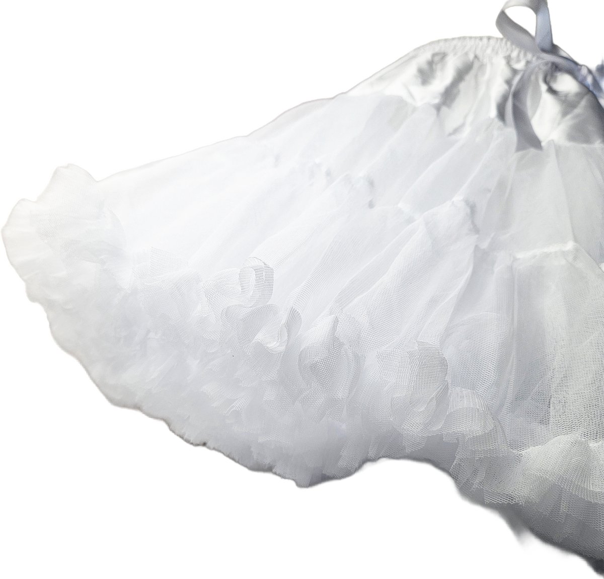 BamBella® - Onesize Grote Petticoat Grote rok poffig Rood Tulle laagjes rokje doorzichtig onder rok dames