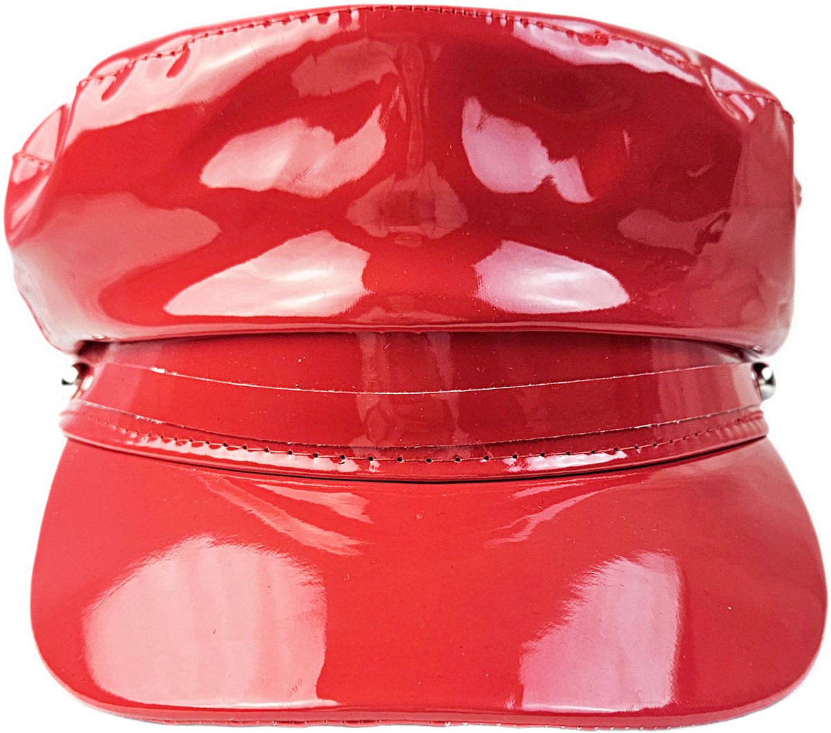 BamBella® Pet - sexy Glans hoed mix van Latex en stof Datex Wetlook Rood
