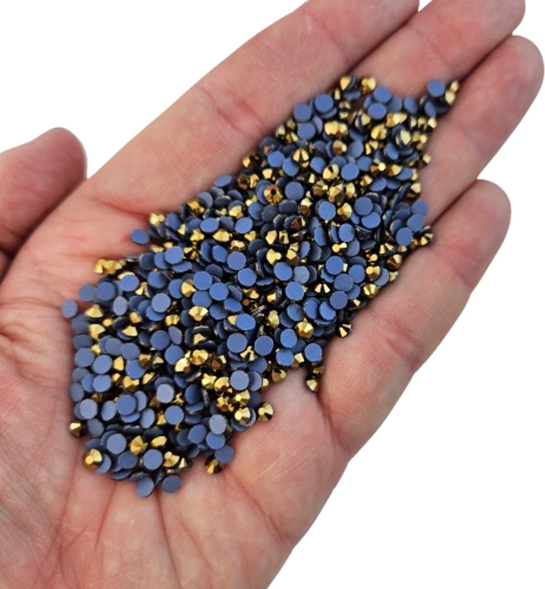 BamBella® - SS16 - Bruin Goudkleurig - Hotfix strass Steentjes - 1440 stuks - strass stenen glitters nail art kleding versieren