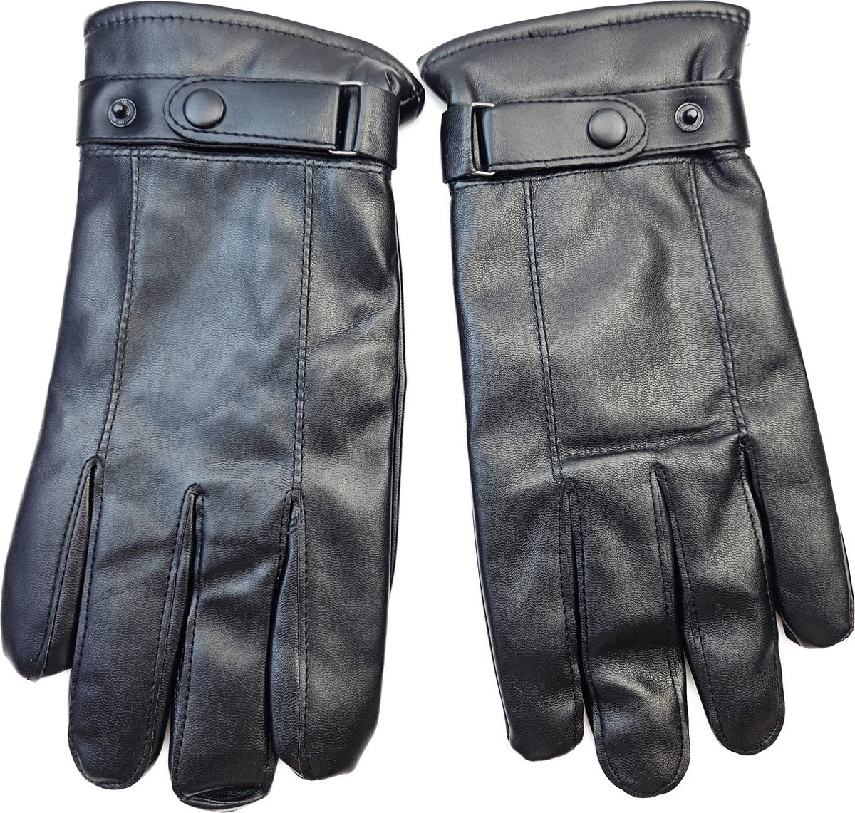 BamBella® Handschoenen winter Heren imitatie leer warme nep bont binnenkant