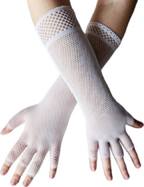 BamBella® Vingerloos Net handschoenen - One Size - Zwart - Visnet handschoenen - Feest - Gothic Carnaval