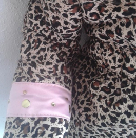 Kinderjas panterprint  Bontkraag jas Leopard  bontkraag Winterjas BamBella