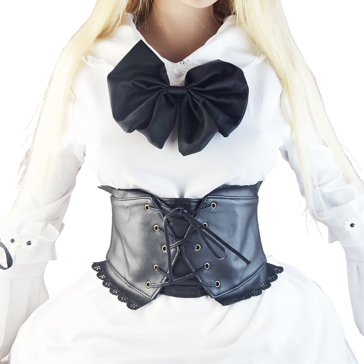 BamBella ® - Zwart Korset Mode Body Gothic Goth taille riem met Veter sluiting korset belt