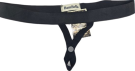 BamBella® Sexy Lingerie Heren - Zwart mannen ondergoed open kruis cock ring slip strap short