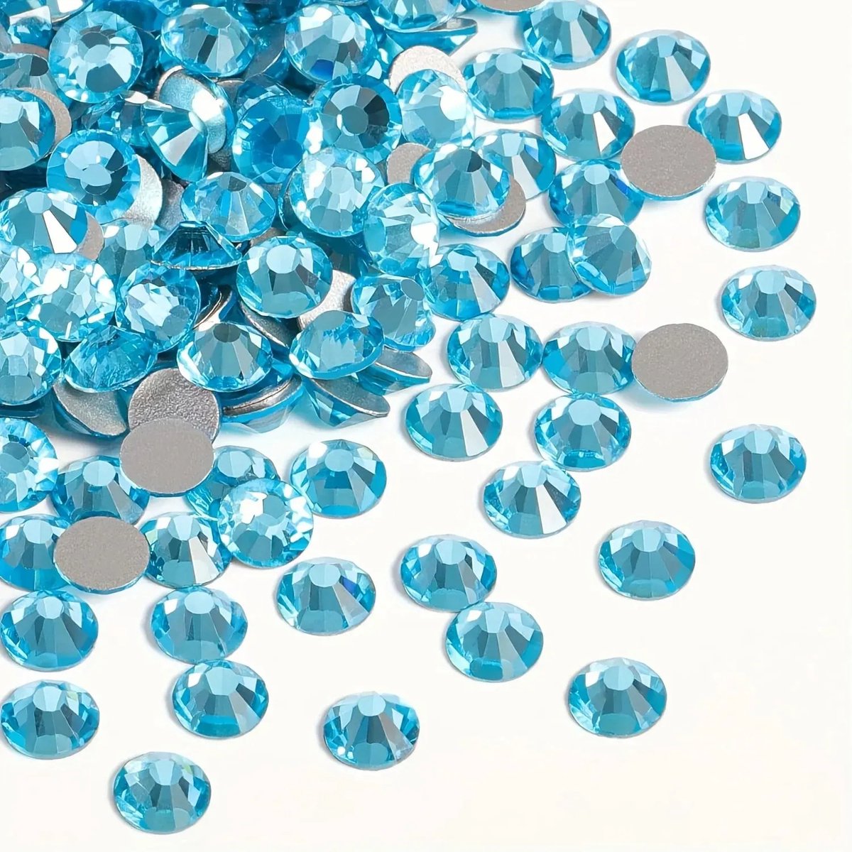 BamBella® Plak strass Steentjes - 1440 stuks - SS6 - licht blauw kleine strass stenen glitters nail art kleding versieren