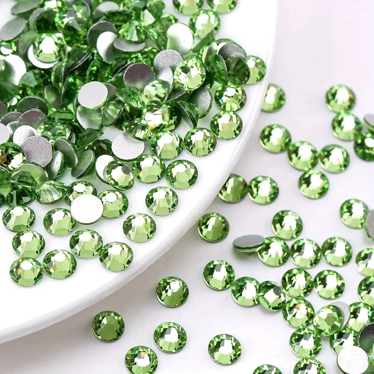 BamBella® Plak strass Steentjes - 1440 stuks - SS10 - Groen strass stenen glitters nail art kleding versieren