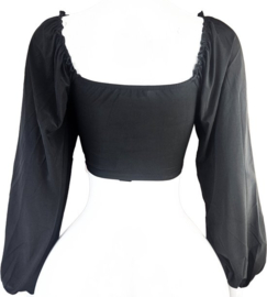Shirt maat S/M -crop top sexy blouse strak en kort