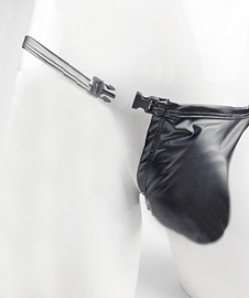 BamBella® open kruis string   nep leer voor mannen - BDSM Erotische Sex kleding