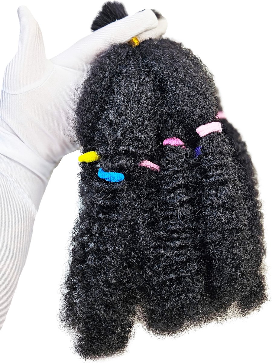 Hair bundels - Kinky curls - Afro - 30 cm - hair extensions zwart