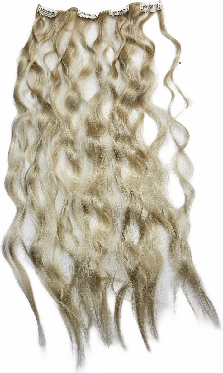 Hair extensions - Clip In - Blond - clip ins curly krullen - Synthetisch haar
