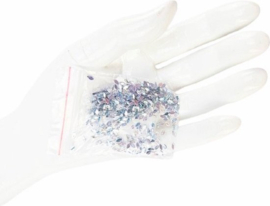 1 Zakje kleine mini strass steentjes AB 4mm