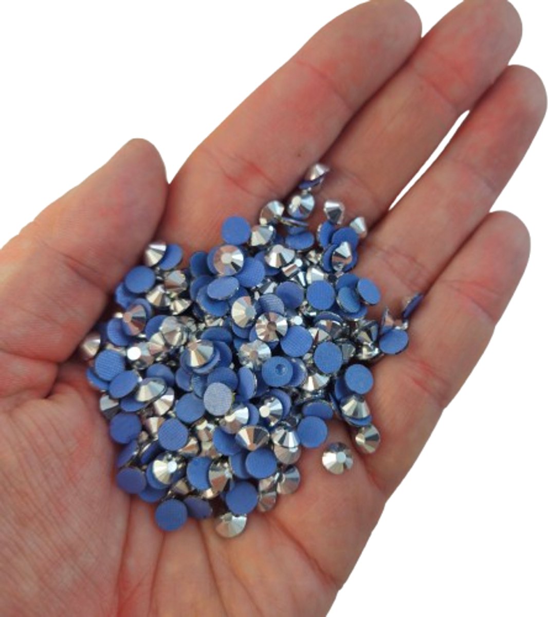 BamBella® - SS30 - Zilverkleurig wit - Hotfix strass Steentjes - 288 stuks - strass stenen glitters nail art kleding versieren