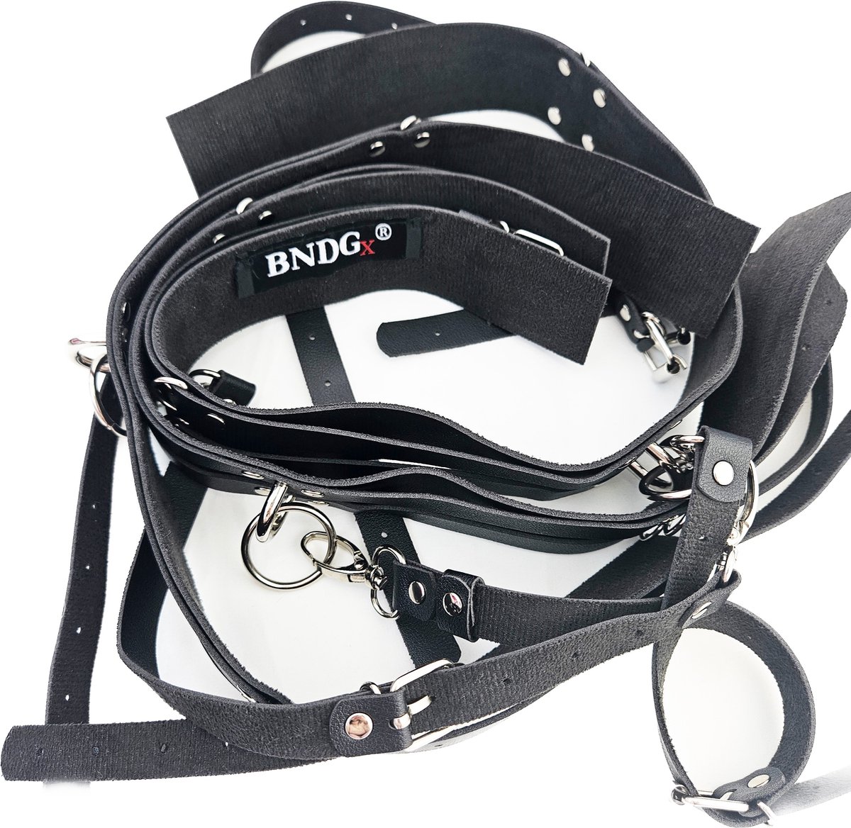 BNDGx® - Sex Harnas - Bondage set BDSM Erotische Fetish Body Nep Leer - Verstelbaar -