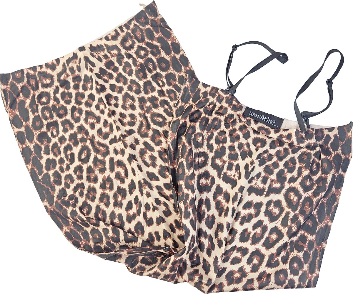 BamBella® - Jurk - Maat Onesize - Panterprint Dunne stof doorzichtig Dierenprint panter stof