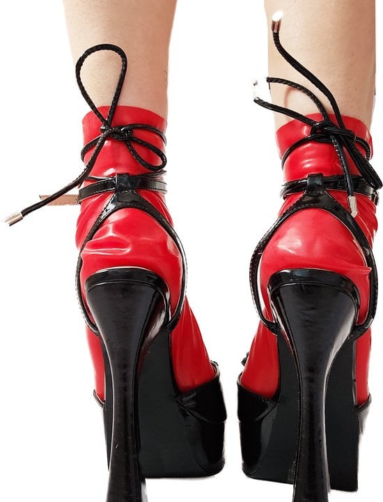 100% Latex sokken kousen - voetfetisj voeten fetish - erotisch Rubber sok voet Kort
