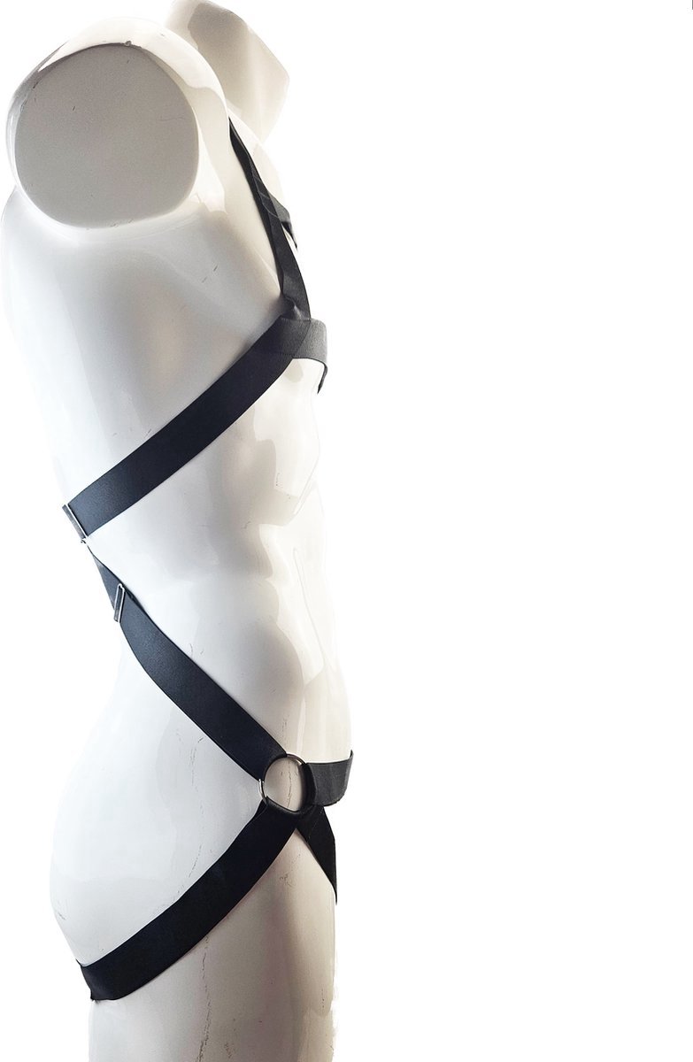 BNDGx® - Sexy Erotische bondage Lingerie onesize Heren body Zwart mannen pak