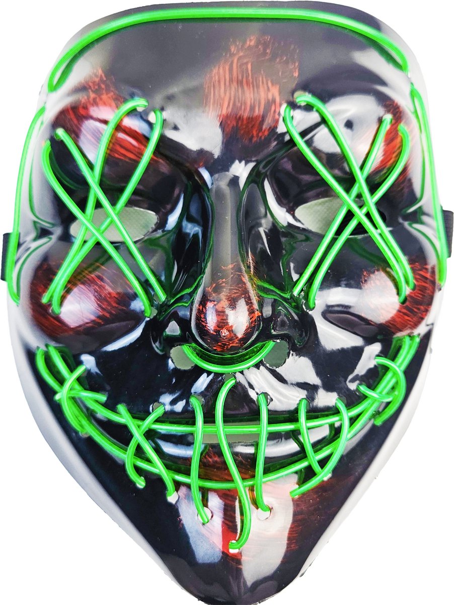 BamBella® Masker Halloween lach X ogen groen carnaval verkleed kleding
