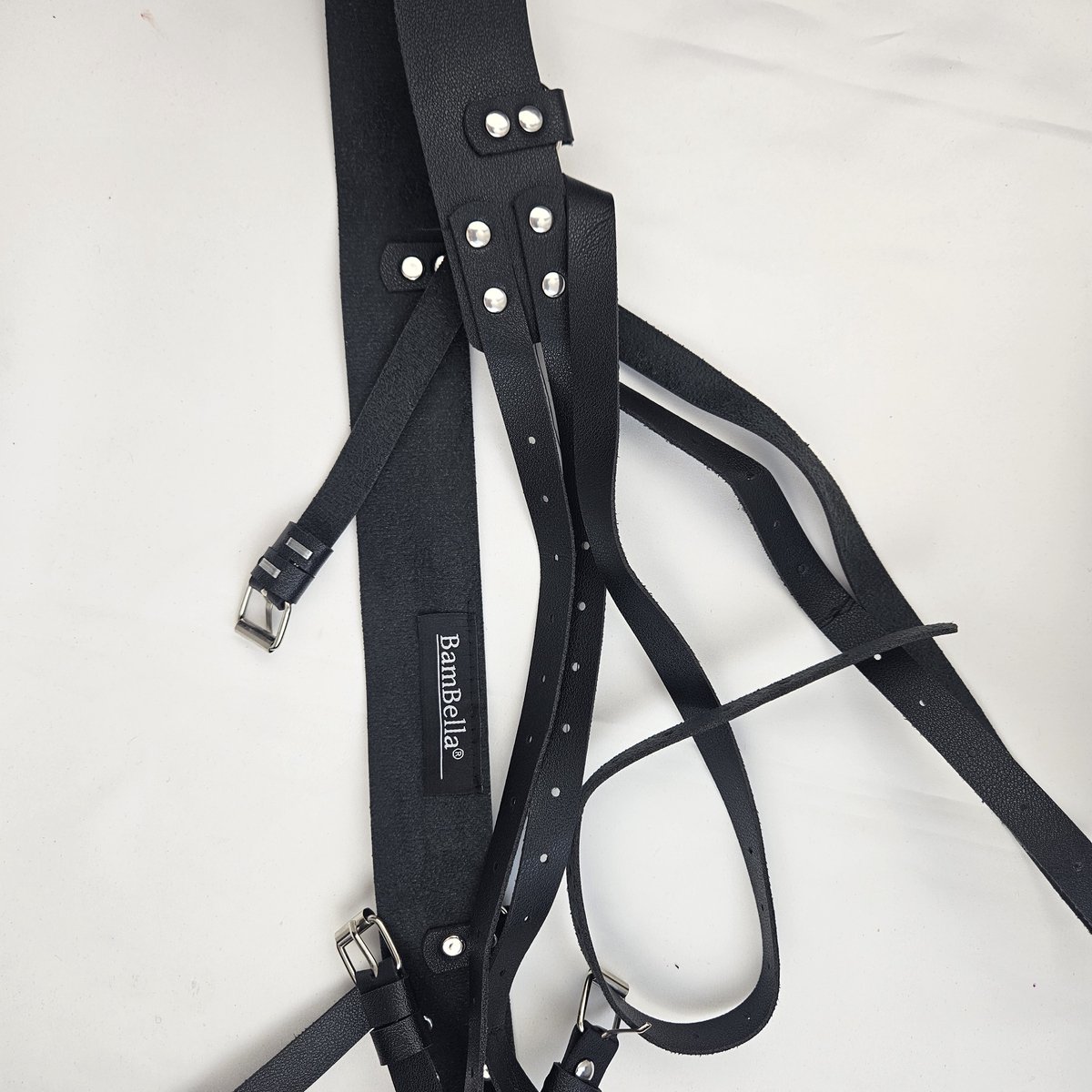 BamBella ® - Sexy Erotische bondage Lingerie onesize vrouw BDSM sm body zwart dames pak