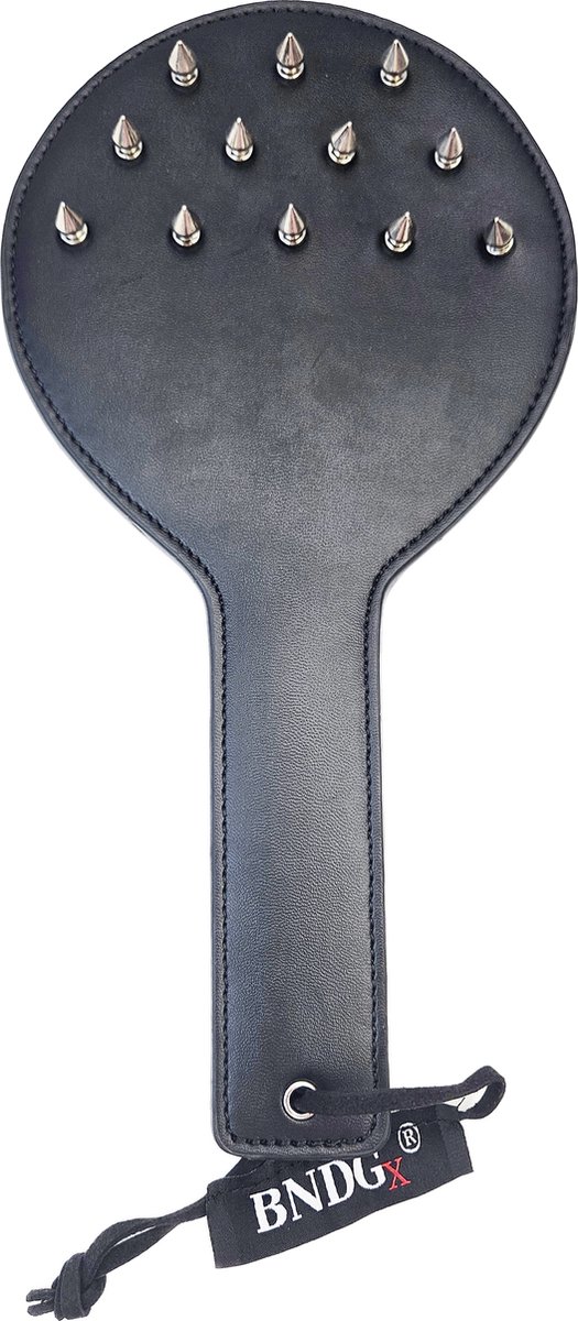 BNDGx® - Zweep spanking - Groot rond - Nep leer - Extreme BDSM - Ijzeren noppen - Sex toys - Seks speeltje