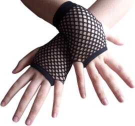 BamBella ® Handschoenen Visnet Zwart vingerloze Elastische gaas feest Carnaval gothic