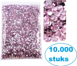 Strass steentjes - SS20 - Plak stenen - Roze - 10.000 stuks - decoratie nagels - rhine stones glitter