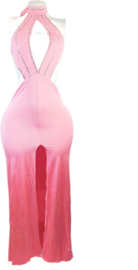 Jurk - Onesize - Zwart strand jurk met steentjes sexy jurkje van badpakken stof