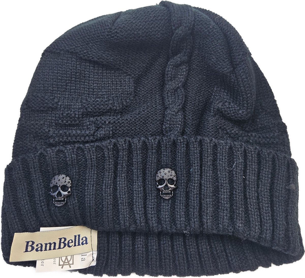 BamBella® Muts winter Heren man Skull gothic zwart