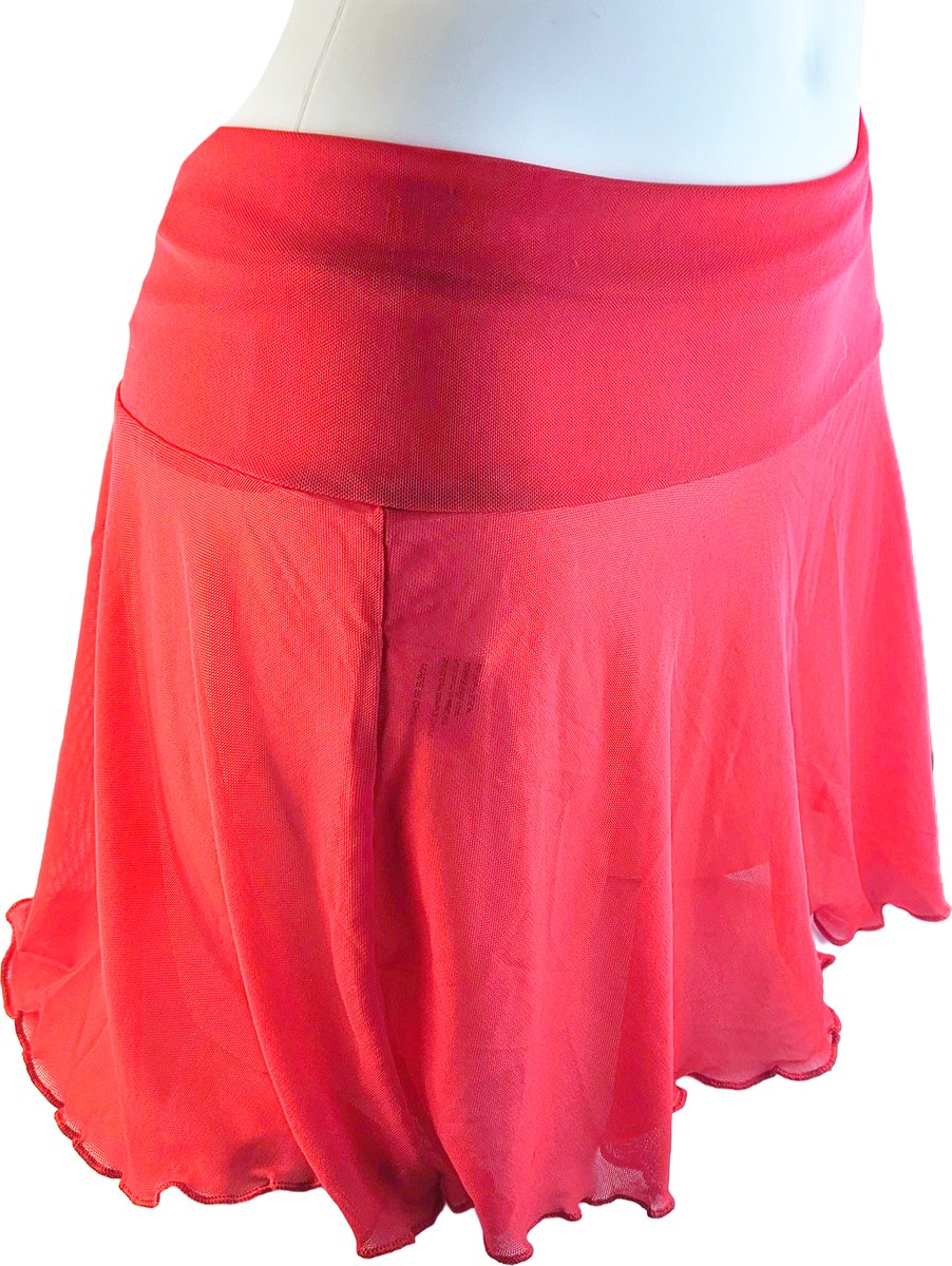 BamBella® - Erotische rok - Onesize - Doorzichtig doorschijnend stretch Rood Merk: BamBella
