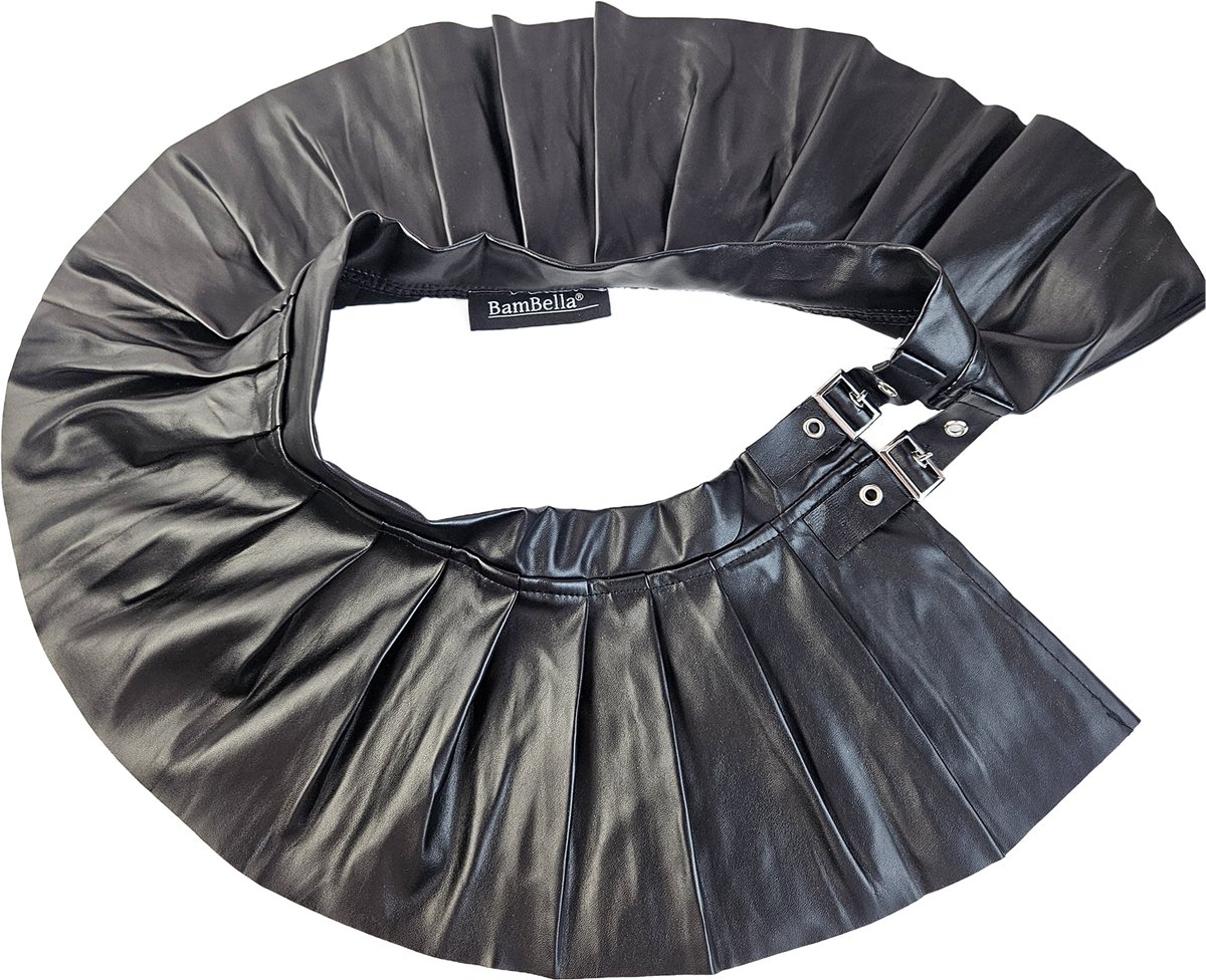 BamBella® - Erotische Rok - Maat S M L- Shiny Wetlook - rokje Super shine metallic Lame Glans Zwart BDSM Sexy kleding