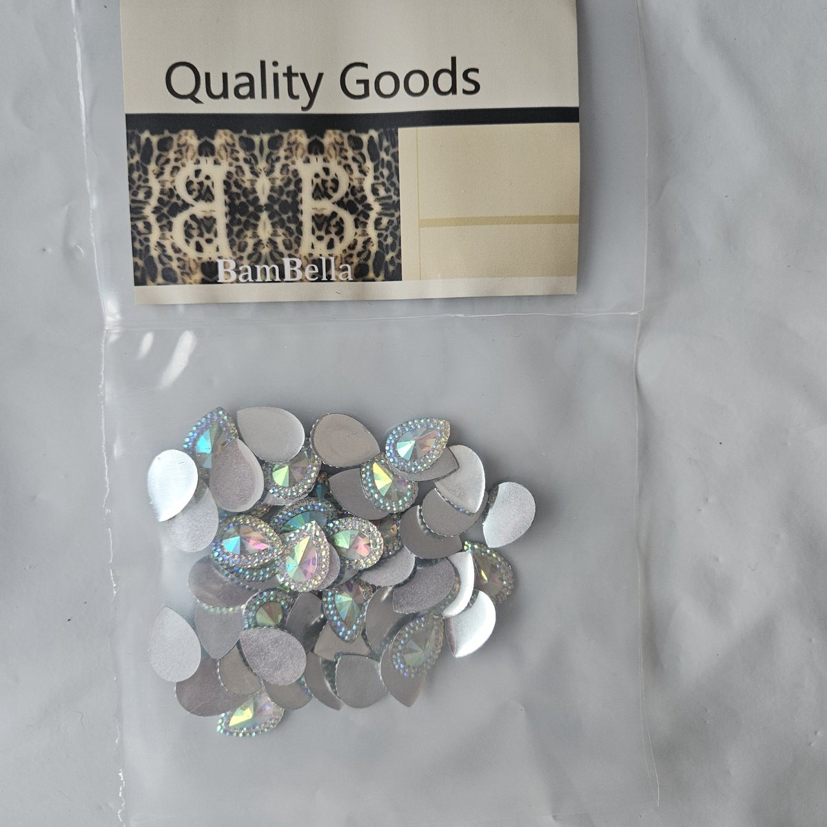 BamBella® mix grote stenen - 100 stuks - kleding versieren steentjes DIY hobby knutselen Glitter