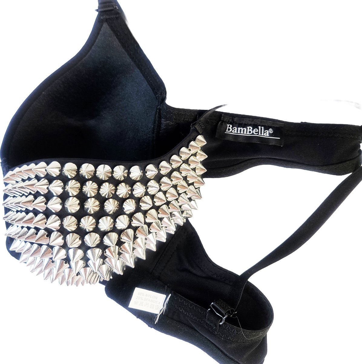 BamBella® - BDSM Beha met spikes - Goth Gothic - BH Erotische lingerie - Rollenspel - Thema - Club avond - Sexy