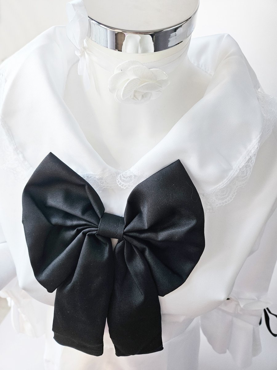 BamBella® - Kleding set - S/M - Japansje meisjes jurk cosplay pak met grote strik en schort