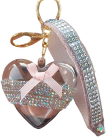 Sleutelhanger Tashanger Grote zilver glitter