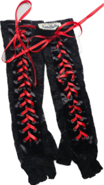BamBella® - Handschoenen Zwart kant Kort Vingerloos kant feest gothic - dames -