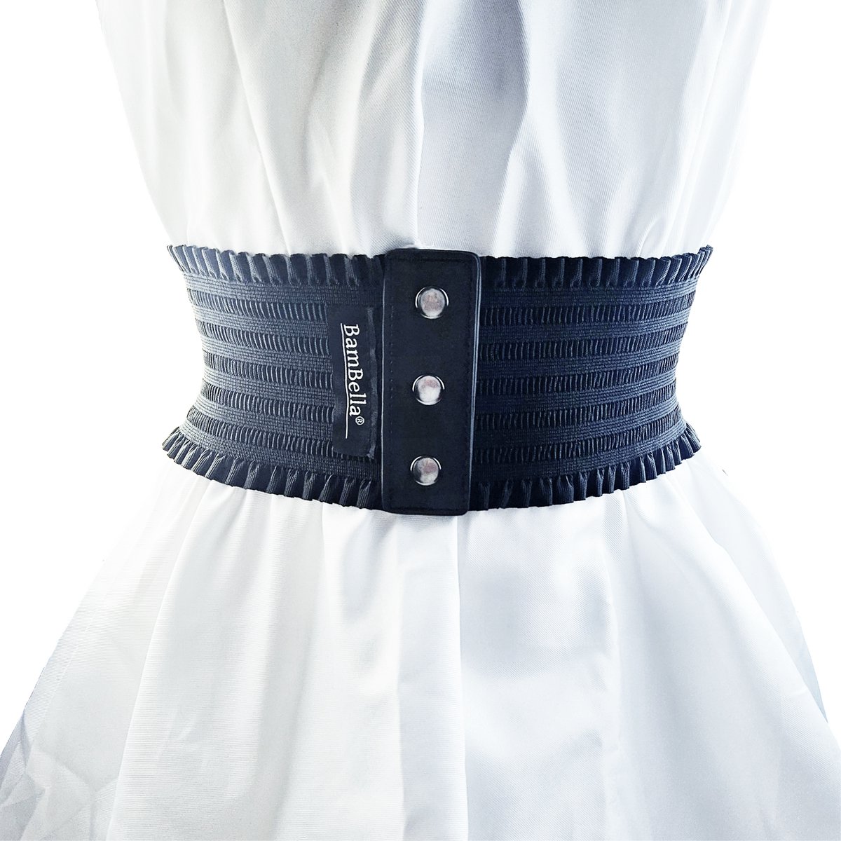 BamBella ® - Riem Maat Onesize - Zwart Mode Body Gothic Goth taille riem zwart met korset belt