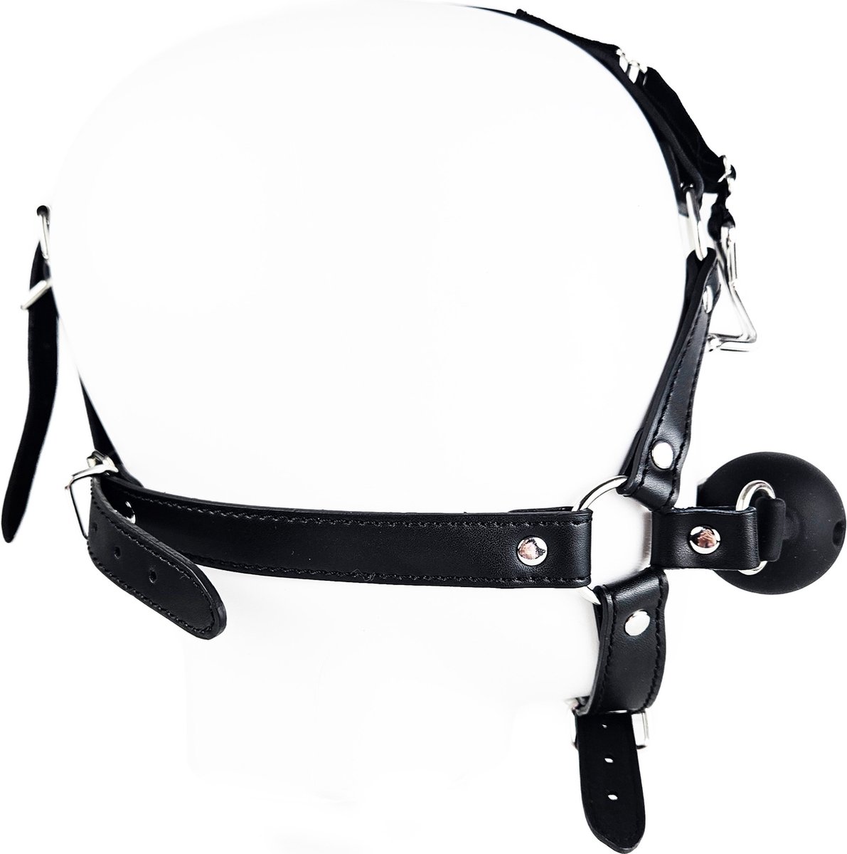 BNDGx® - Extreme BDSM Masker - Nep Leer - Met Gag Neus Klem - SM