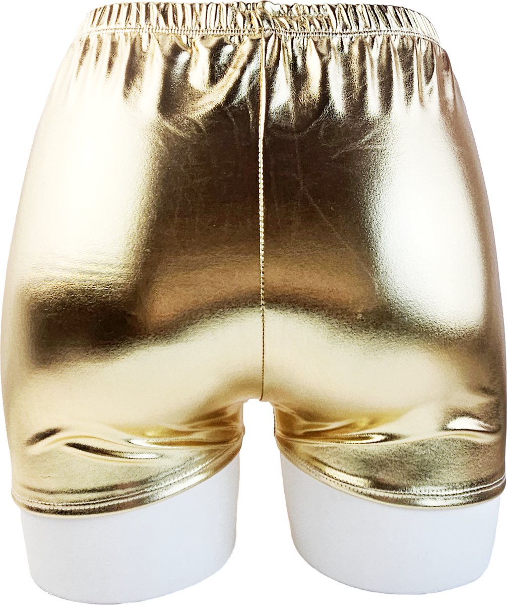 BamBella® Korte broek -  Wetlook Dames - Gpid  Glans Lame metallic Short gym broek