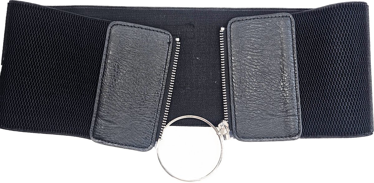 BamBella ® - Riem Mode Body Gothic met vetersluiting Verstelbaar zwart goth nep leer