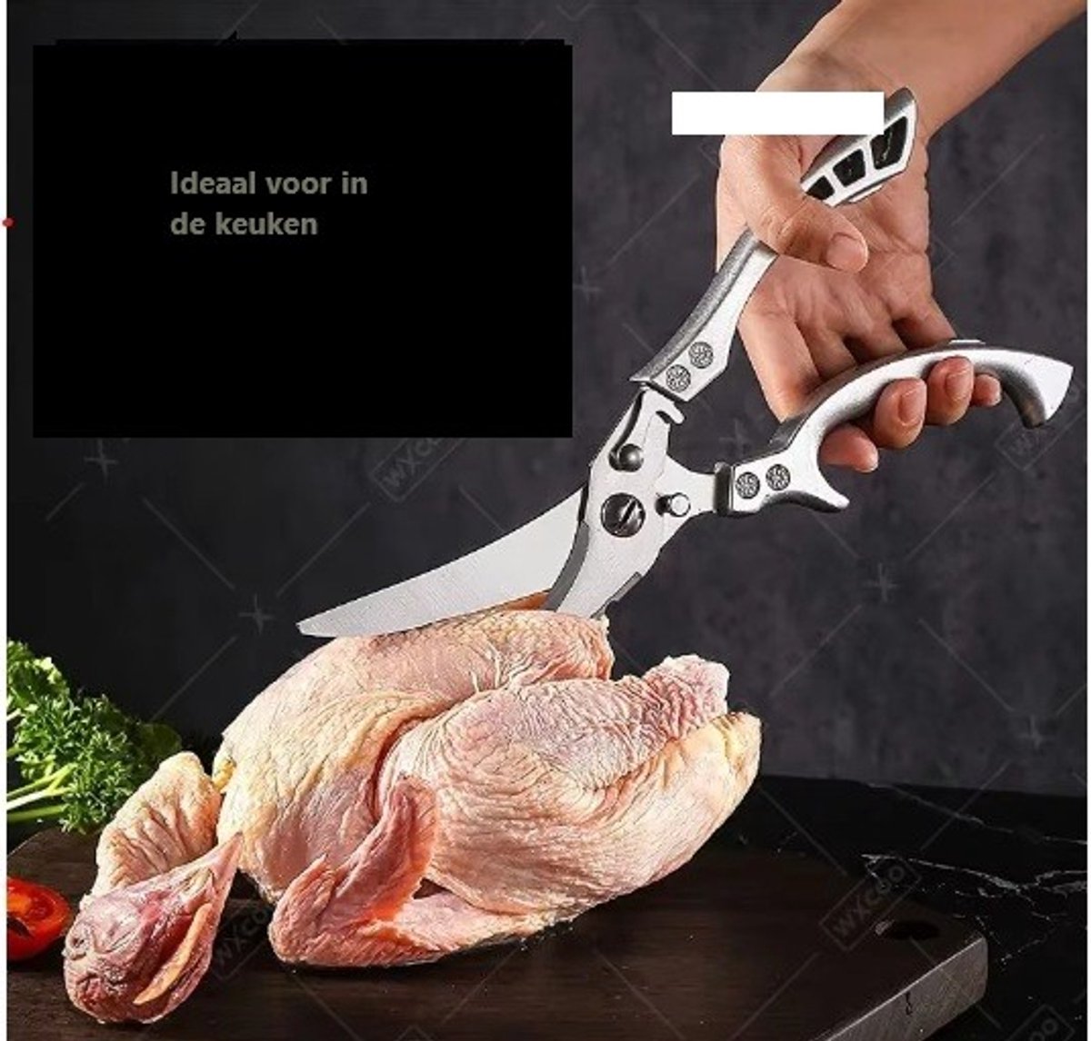 Keukenschaar incl bewaarzak - Zeer Scherp - snijd door bot- vlees schaar snijden huishoudschaar snijden van kip, botten, vlees kruidenschaar groenteschaar