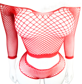 BamBella® -   set - Onesize - Erotische sexy nacht set broek met top doorzichtig kant - Super Stretch