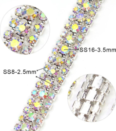 Strass lint 45 cm Breed steentjes diamantjes Crystal naaien knutselen versieren glitter