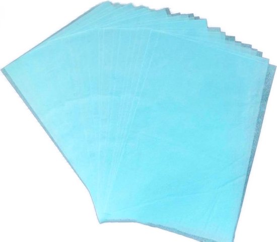 24 stuks Zijdepapier Licht blauw 500 x 700mm Vloeipapier tissue papier inpakpapier knutselen knutsel papier vloei papier inpak inpakken dun papier voor kleding vul materiaal silk paper