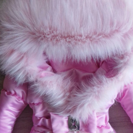 DAMEN Wintermantel mit großem Pelzkragen Pelzkragen Mantel Damenmantel Kunstpelz