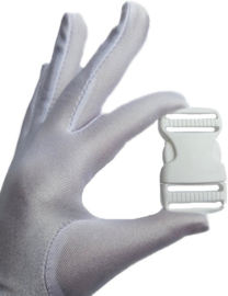 BamBella ® - Gesp - 2 stuks - 35mm - Wit- plastic kliksluiting riemgesp