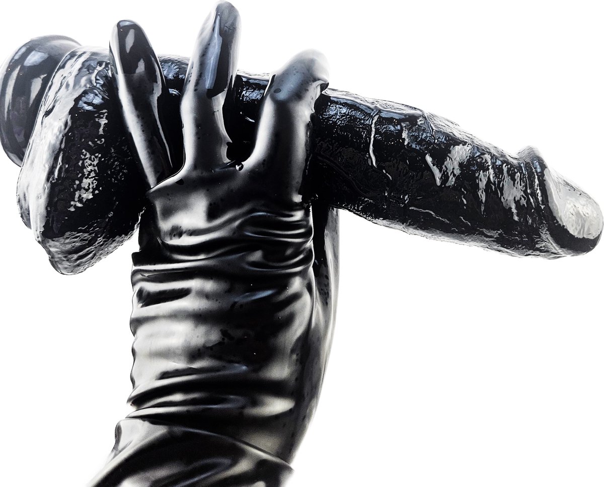 BNDGx® - Dildo - Grote - Zwarte Lange dikke Realistisch Penis -Zuignap - BDSM SM Fetisch Seks speeltje Merk: BNDGx