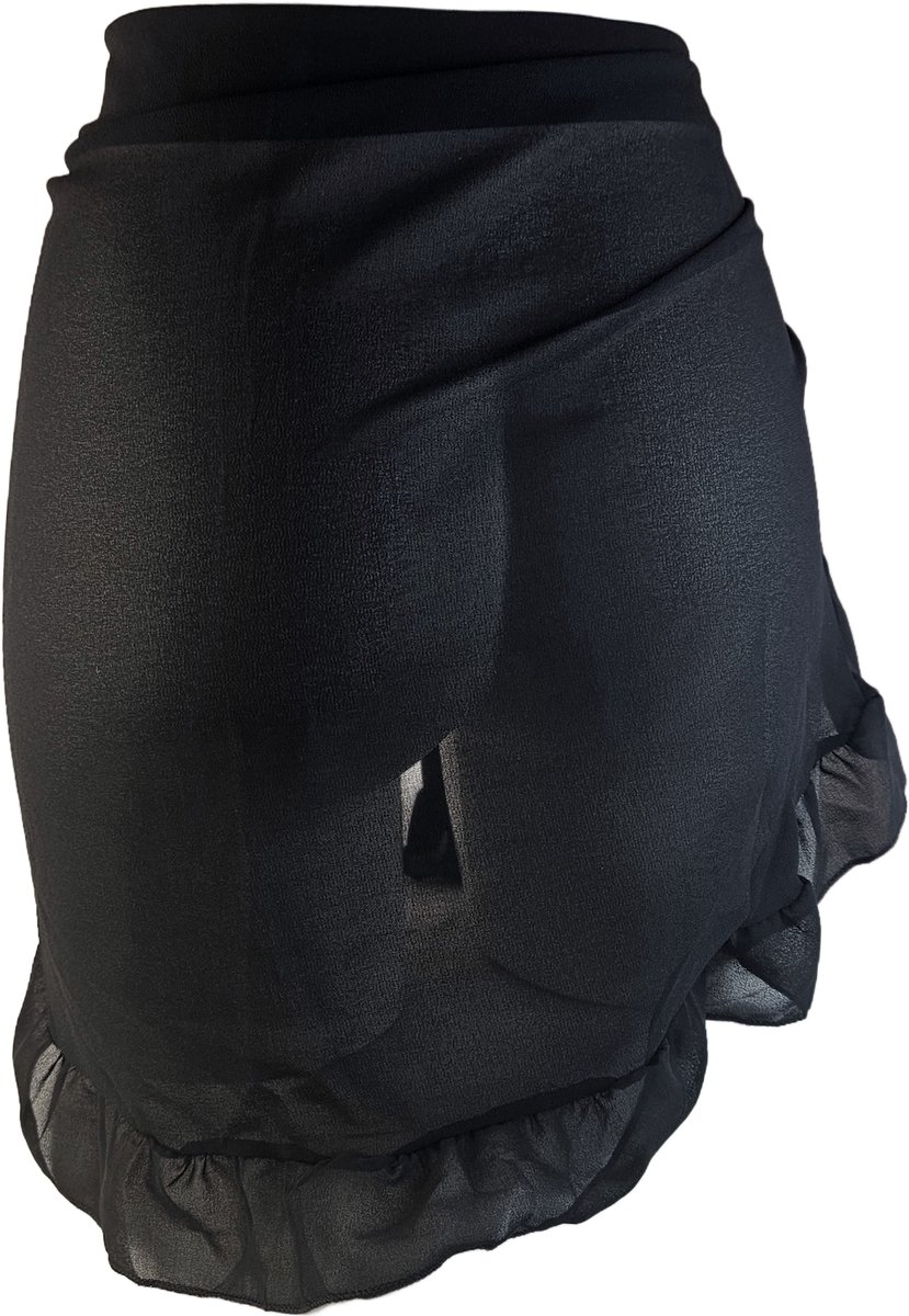 BamBella® - Rok - Onesize omslag doek Strand rokje kort doorzichtig chiffon Zwart