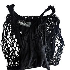 BamBella® - Jurk - Onesize - Erotische sexy nacht jurkje doorzichtig kant - Super Stretch Zwart